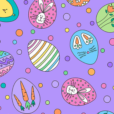Hoppy Easter - Fancy Eggs - Purple