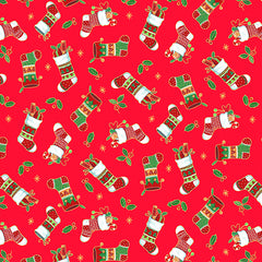 Merry Christmas - Stockings - Red