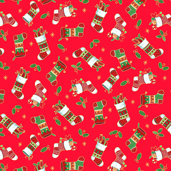 Merry Christmas - Stockings - Red