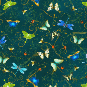 Secret Garden - Butterflies - Teal