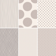 Tilda Basics Fat Quarter Bundle in Greys - 6 pieces