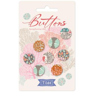 Tilda Cotton Beach Buttons - 14mm