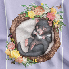 Native Nursery Panel - Tasmanian Devil in Purple