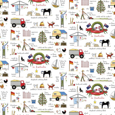 Christmas in Australia - all over Christmas icons - small