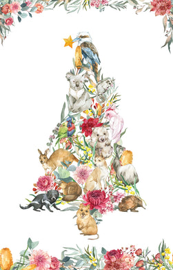 Bush Celebration - Tree Panel in White