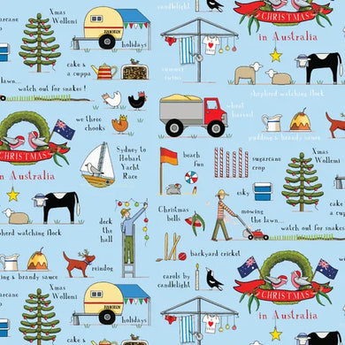 Christmas in Australia - Icons Large in Blue