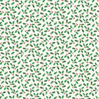 Santa's Christmas - Holly in White