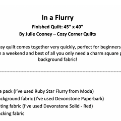 **FREE** In a Flurry PDF Quilt Pattern