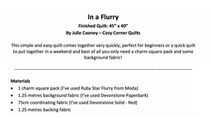 **FREE** In a Flurry PDF Quilt Pattern