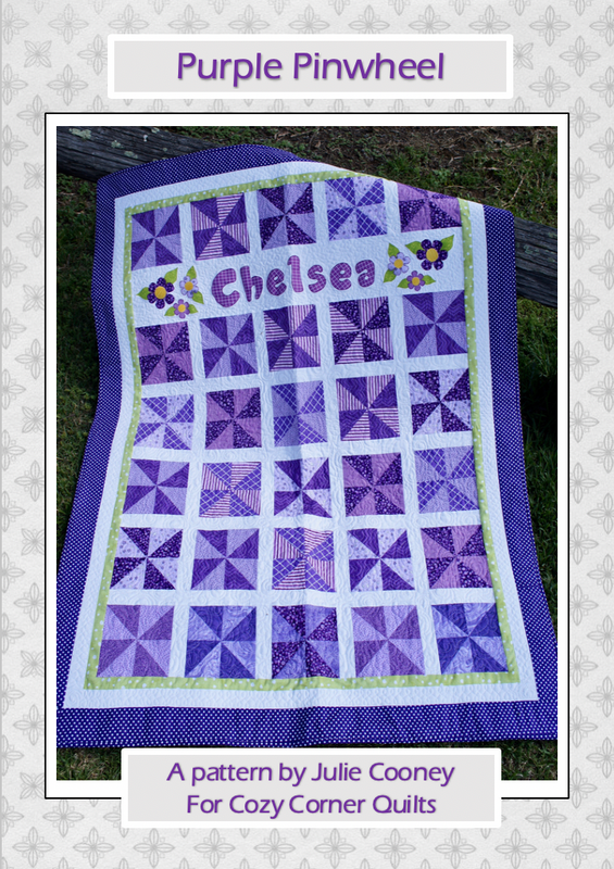 Purple Pinwheel PDF Quilt Pattern