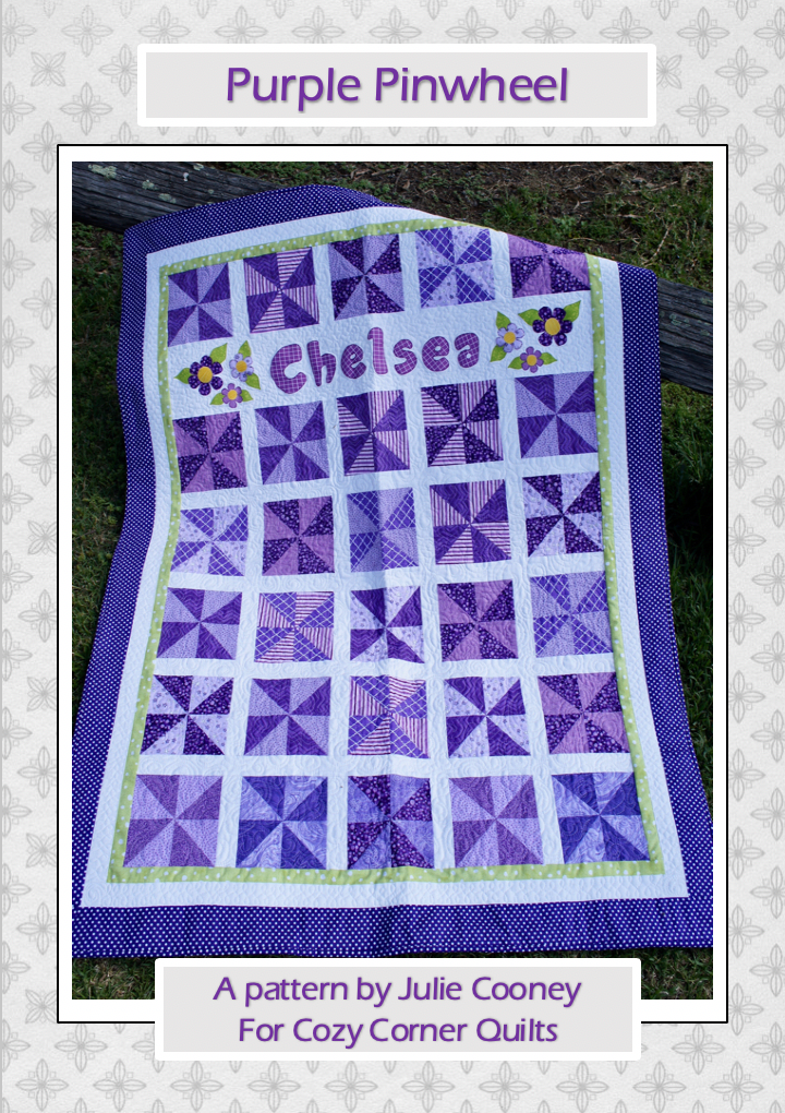 Purple Pinwheel PDF Quilt Pattern