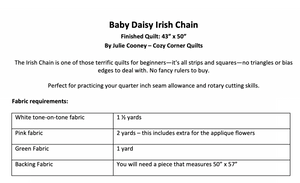Baby Daisy Irish Chain PDF Quilt Pattern