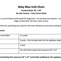 Baby Blue Irish Chain PDF Quilt Pattern