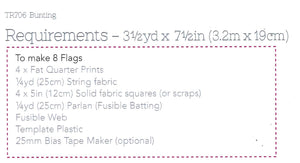 Applique Bunting Paper Pattern