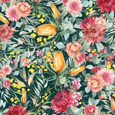 Bush Celebration - Wildflowers - Forest Green