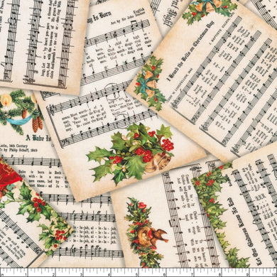 Library of Rarities - Vintage Christmas music sheets with holly