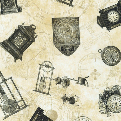 Instrument of the Hours - Time Collage in Cream