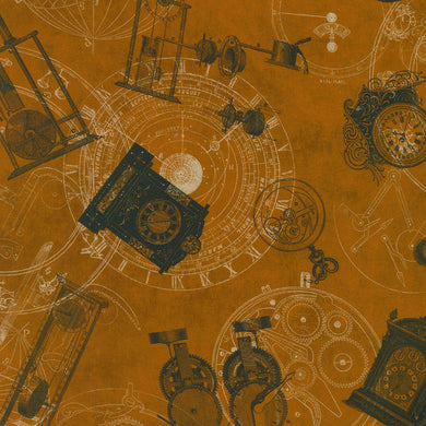 Instrument of the Hours - Time Collage in Sienna