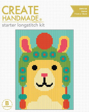 Create Handmade Starter Long-Stitch Kit - Llama