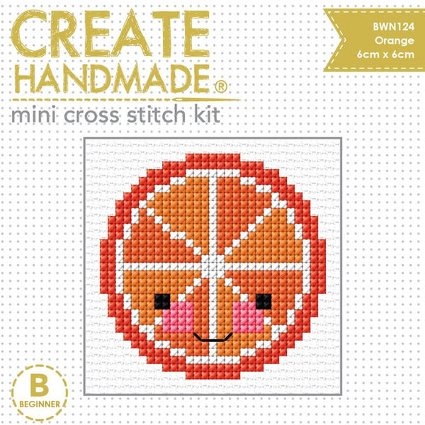 Create Handmade Mini Cross Stitch Kit - Orange