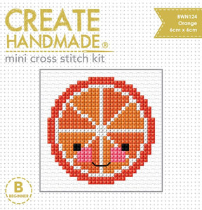Create Handmade Mini Cross Stitch Kit - Orange