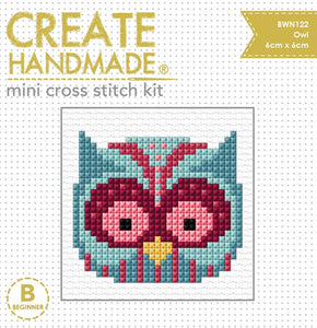 Create Handmade Mini Cross Stitch Kit - Owl