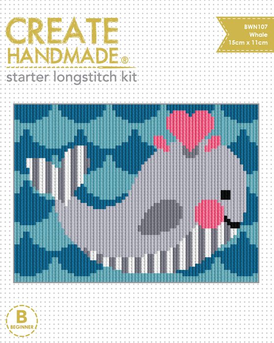 Create Handmade Starter Long-Stitch Kit - Whale